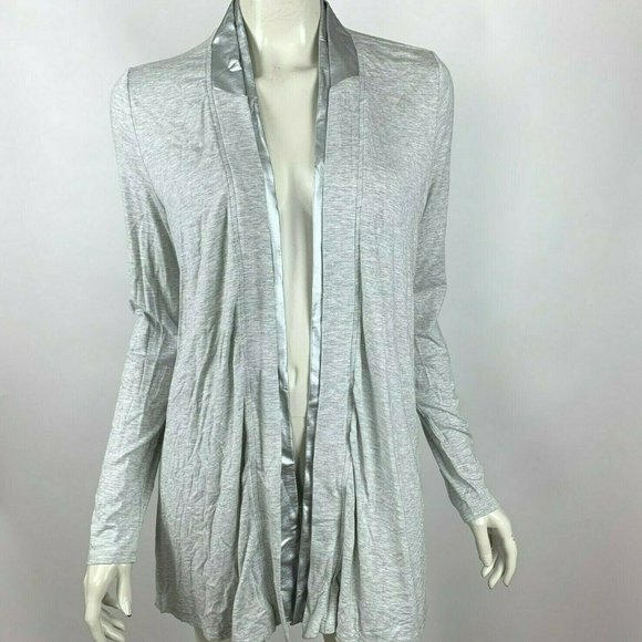Lysse Canyon Drape Cardigan Open Front Wrap Silver - Picture 2 of 11